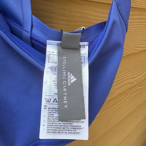 Adidas by Stella Mccartney NWT ASMC TPR Sports Bra in Blue Size XS - Picture 5 of 6